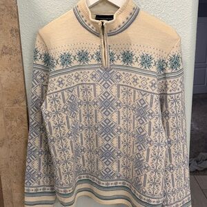 Dale Of Norway Vintage Women’s 1/4 Zip New Wool Sweater US Ski Team Large